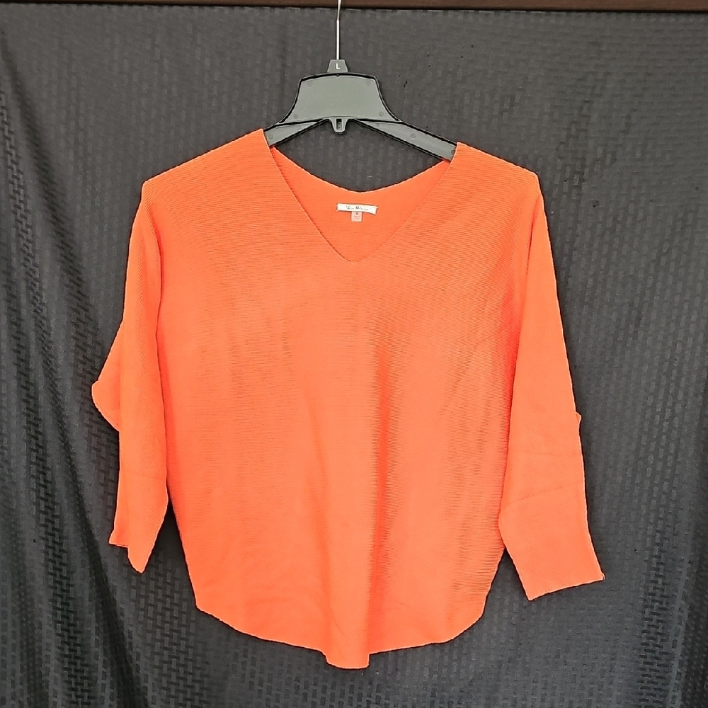 Milano Vibrant Orange V-Neck Top